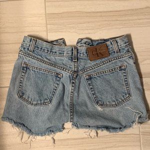 Distressed Calvin Klein jean short